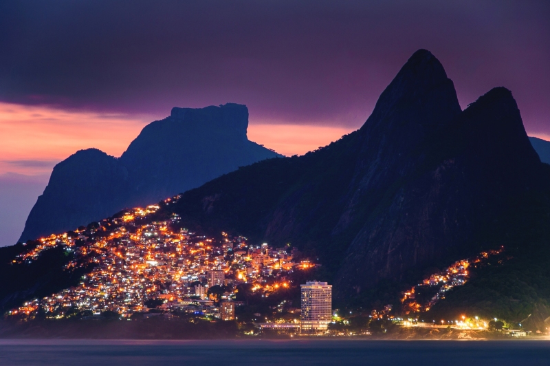 1_Two_Brothers_Mountain_Pedra_da_Gavea_Mountain_and_Vidigal_Favela_at_Night_in_Rio_de_Janeiro